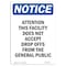Signmission OSHA Notice, 5" Height, Attention This Facility Does Not Sign, 5" X 3.5", Portrait OS-NS-D-35-V-10228 - alternate 1